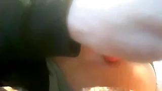 Twink fucks herself far dildo