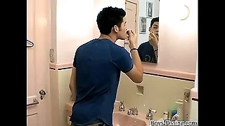 Young Dominic feasts and bounces greater than lovers fresh peeing dick