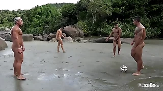 Bare-ass football on the careen